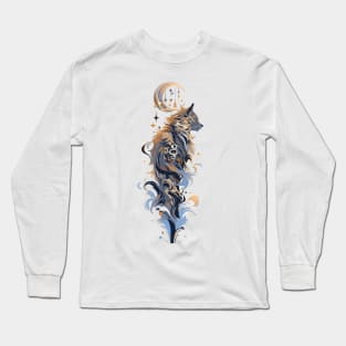 A lynx and zodiac stars Long Sleeve T-Shirt